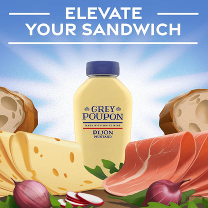 Grey Poupon Dijon Mustard – Versatile Companion for Backyard BBQ Marinades and Grilled Meats