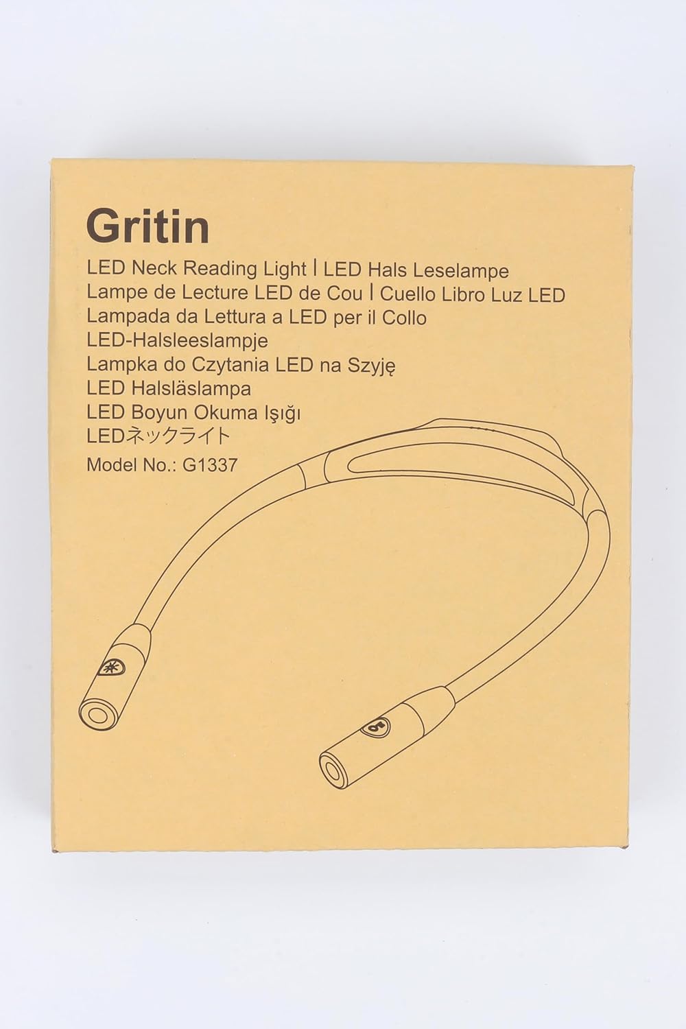 Gritin LED Neck Reading Light – Calming Eye-Caring Amber Glow for Evening Wind-Down Rituals