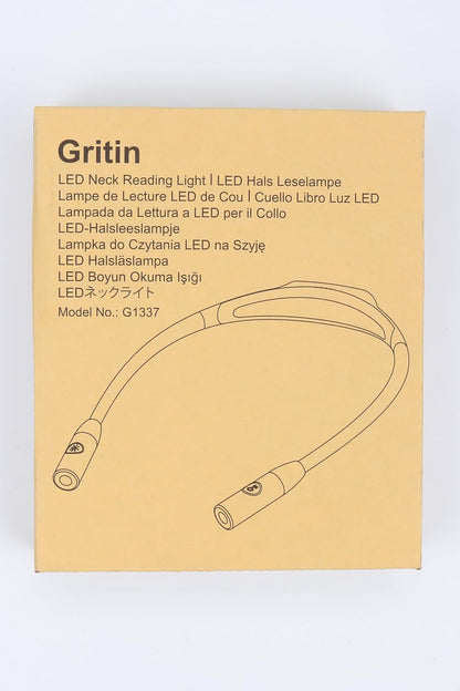 Gritin LED Neck Reading Light – Calming Eye-Caring Amber Glow for Evening Wind-Down Rituals