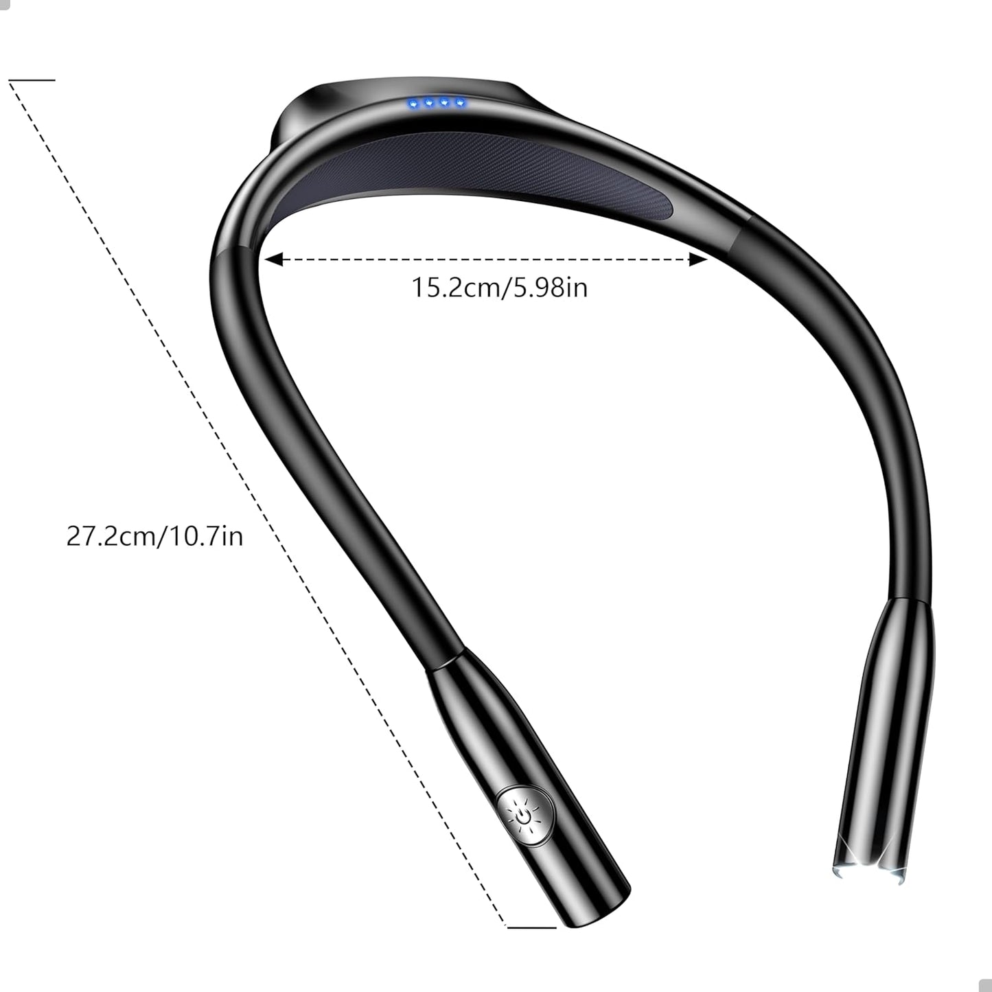 Gritin LED Neck Reading Light – Calming Eye-Caring Amber Glow for Evening Wind-Down Rituals