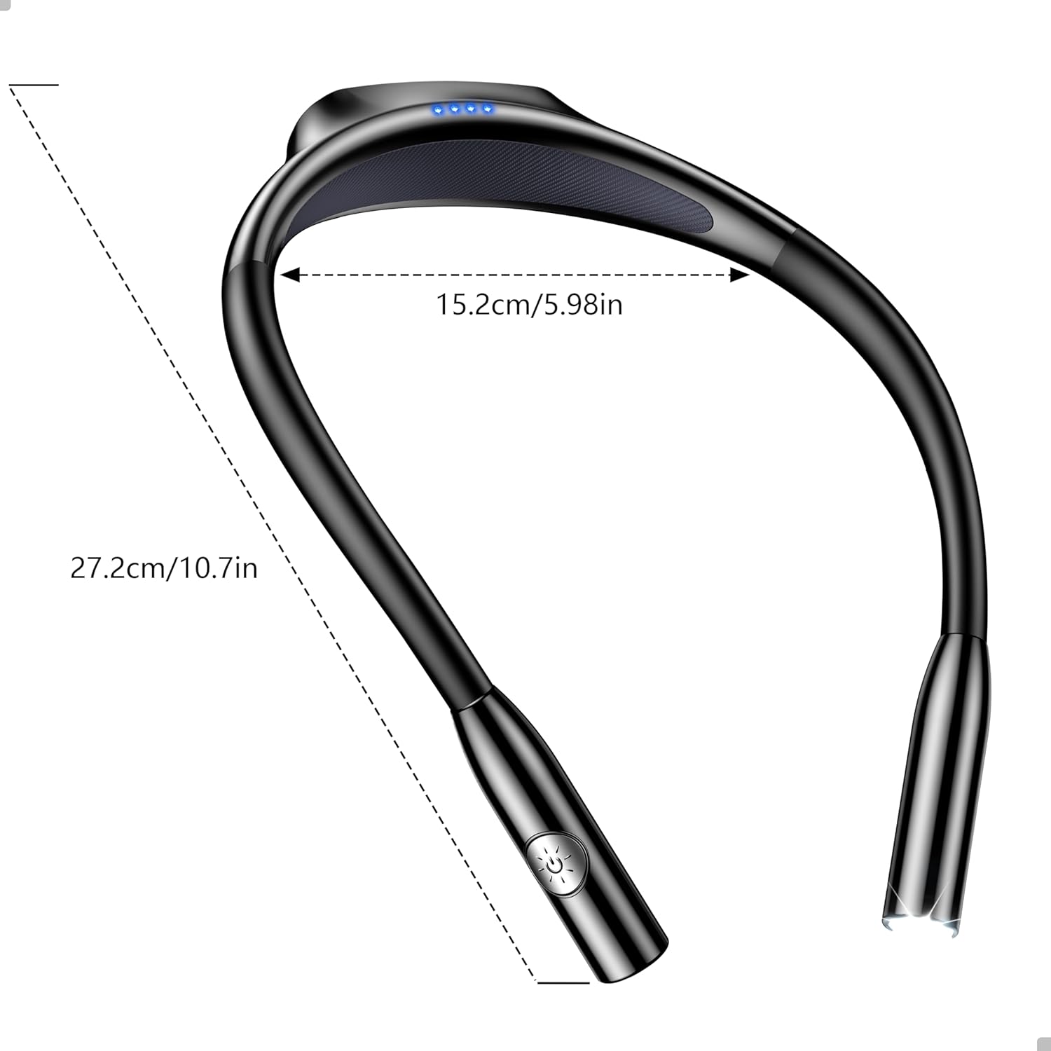 Gritin LED Neck Reading Light – Calming Eye-Caring Amber Glow for Evening Wind-Down Rituals