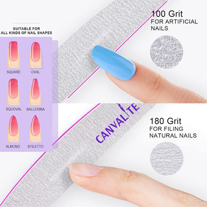 half-moon ergonomic shape (with rectangle variant) for controlled grip and access to curved nail edges