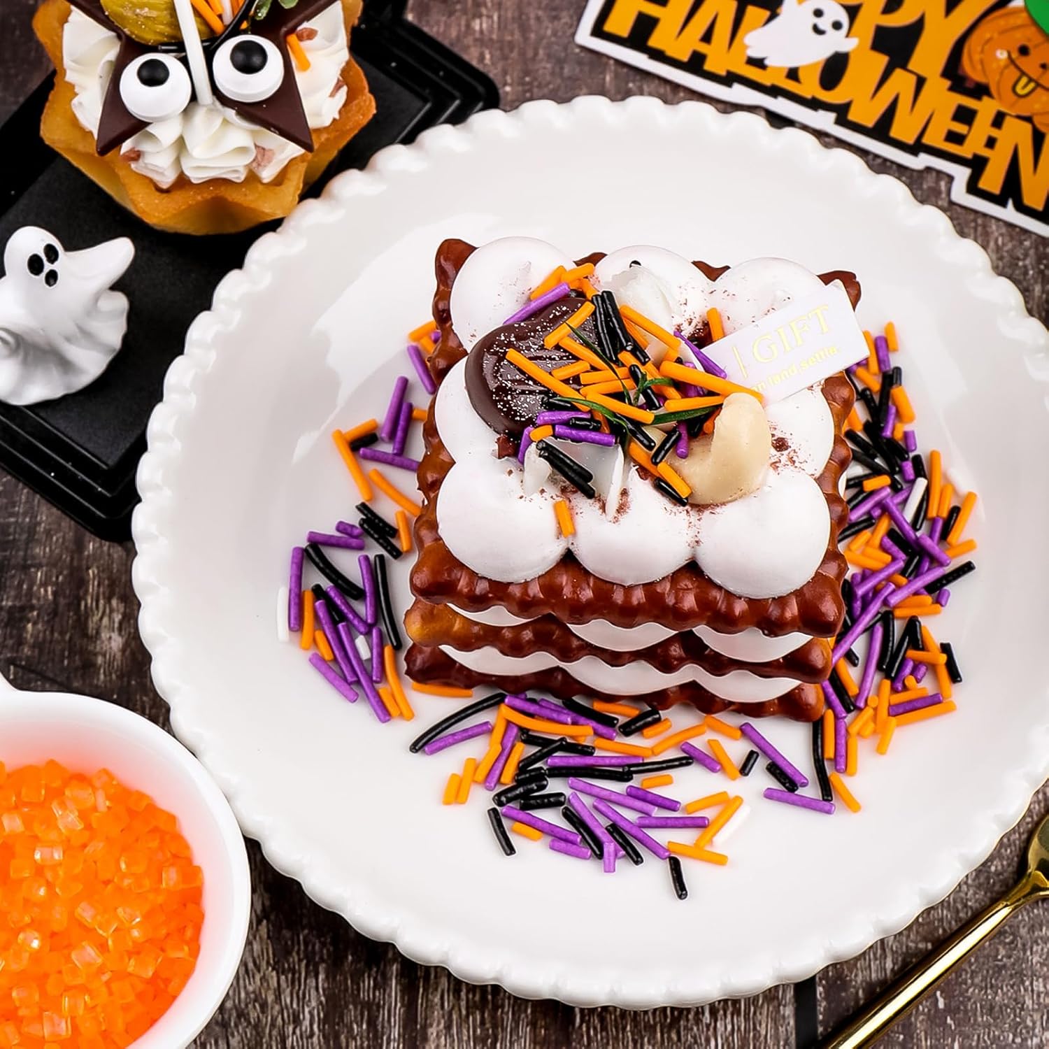 Halloween Baking Studio Sprinkle Set for Content Creators, 4-Bottle Photo-Ready Decorating Kit