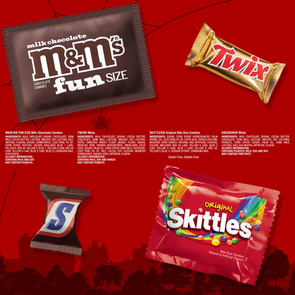 Halloween Candy for Home Party – 60 Count Variety Pack for Dining Room Buffet, Home Bar and Living Room Snack Spread