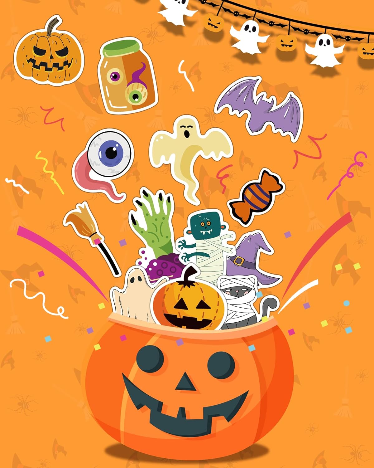Halloween Gift Stickers for Teens – 300 Piece Waterproof Vinyl Sticker Set for Locker and Laptop