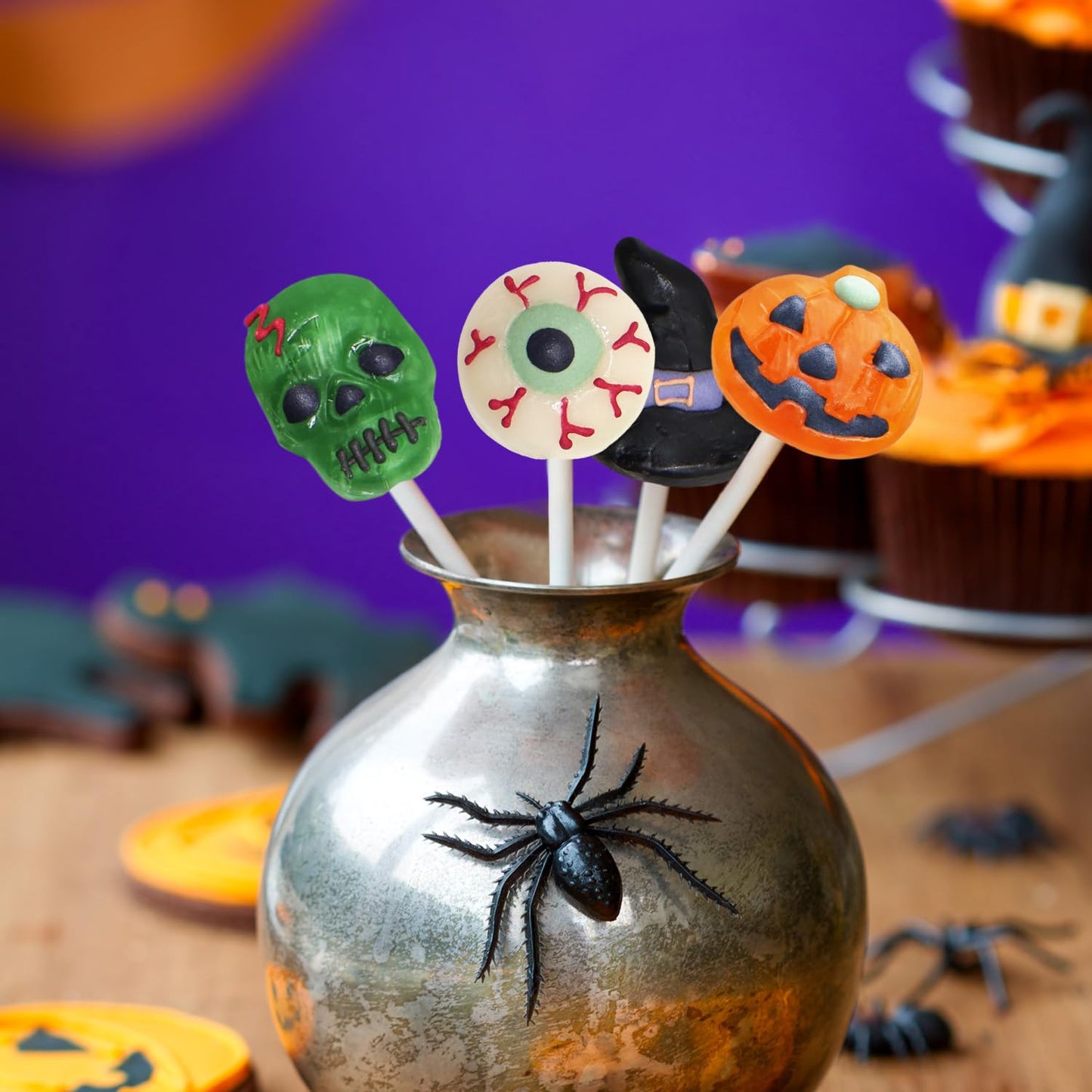 Halloween Lollipops 12 Count Spooky Shaped Suckers Fun Fall Gift for Neighbors Coworkers and Classmates