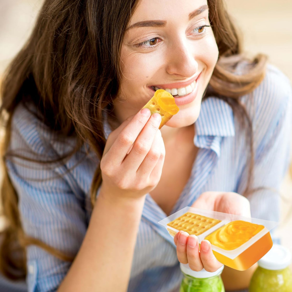 Handi-Snacks RITZ Crackers and Cheese Dip Snack Packs – 100-Calorie Portion-Controlled Snack for Mindful Eaters, 20 Single-Serve