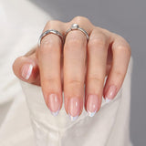 BTArtbox French Tip Press On Nails - Intentional Beauty Kit for the Edit-Minded Professional, Medium Almond Neutral Finish