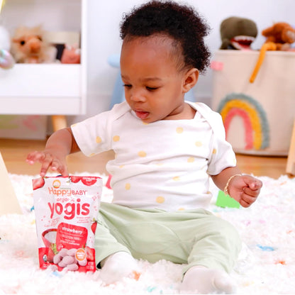 Happy Baby Organics Yogis – Quick-Dissolve Baby Snack to Reduce Choking Worry, 1 oz Variety Pack