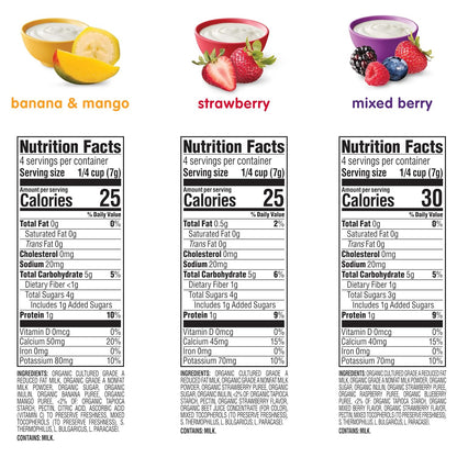 Happy Baby Organics Yogis – Quick-Dissolve Baby Snack to Reduce Choking Worry, 1 oz Variety Pack