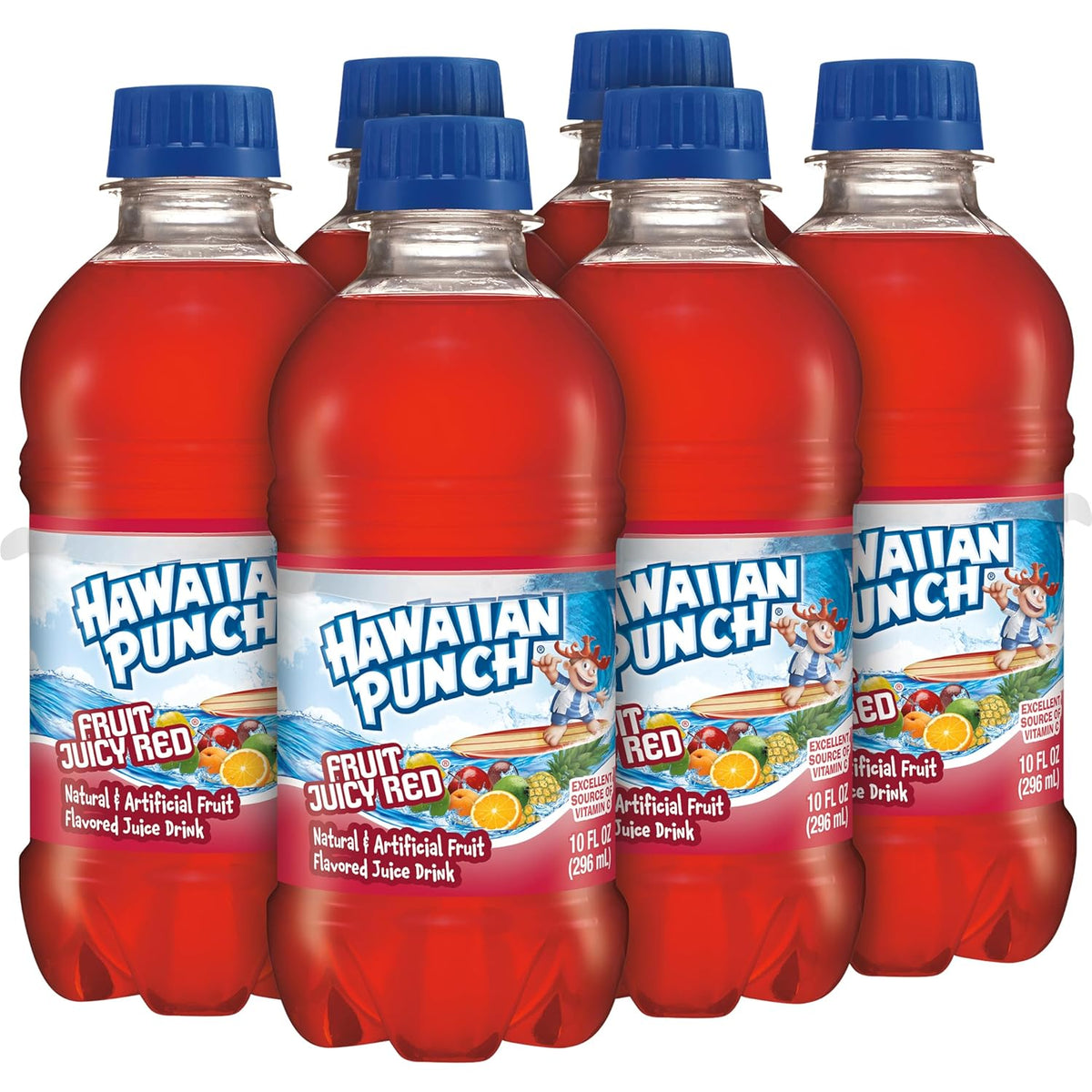 Hawaiian Punch Fruit Juicy Red Juice 24 Count – Gluten-Free, Vitamin C Drink for Kids' Backyard and Pool Parties