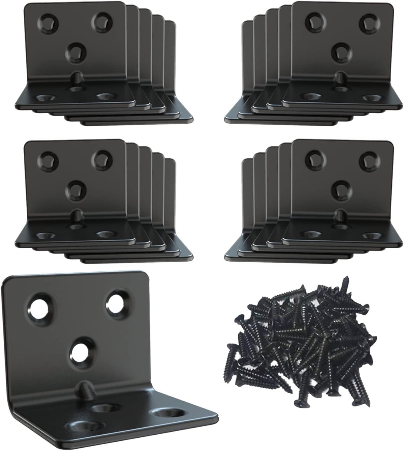heavy-duty black stainless steel construction with painted anti-scratch, anti-rust finish