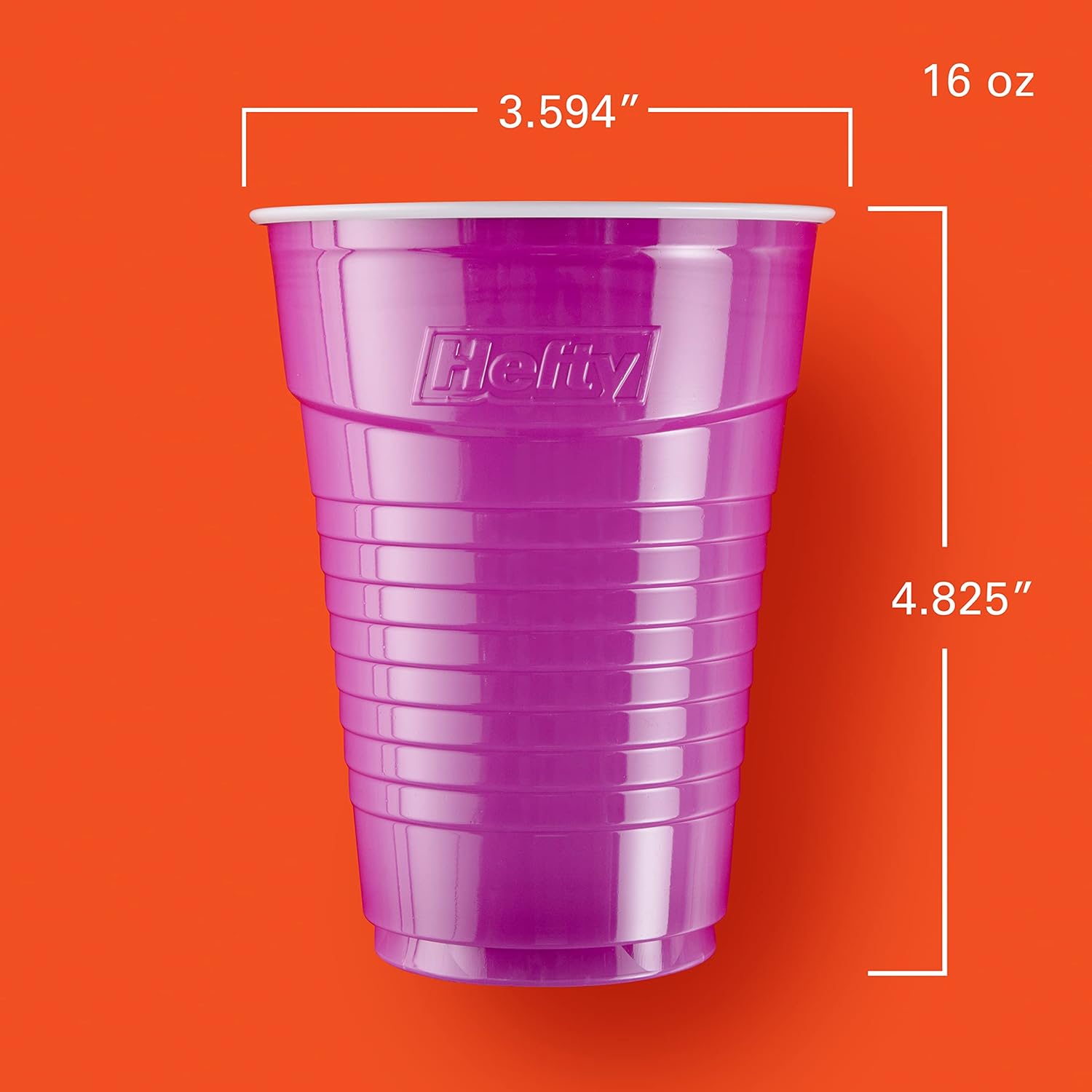 Hefty Party On Patriotic Party Cups – Worry Free Hosting Drinkware That Resists Cracking and Leaking All Party Long, 76 Pieces