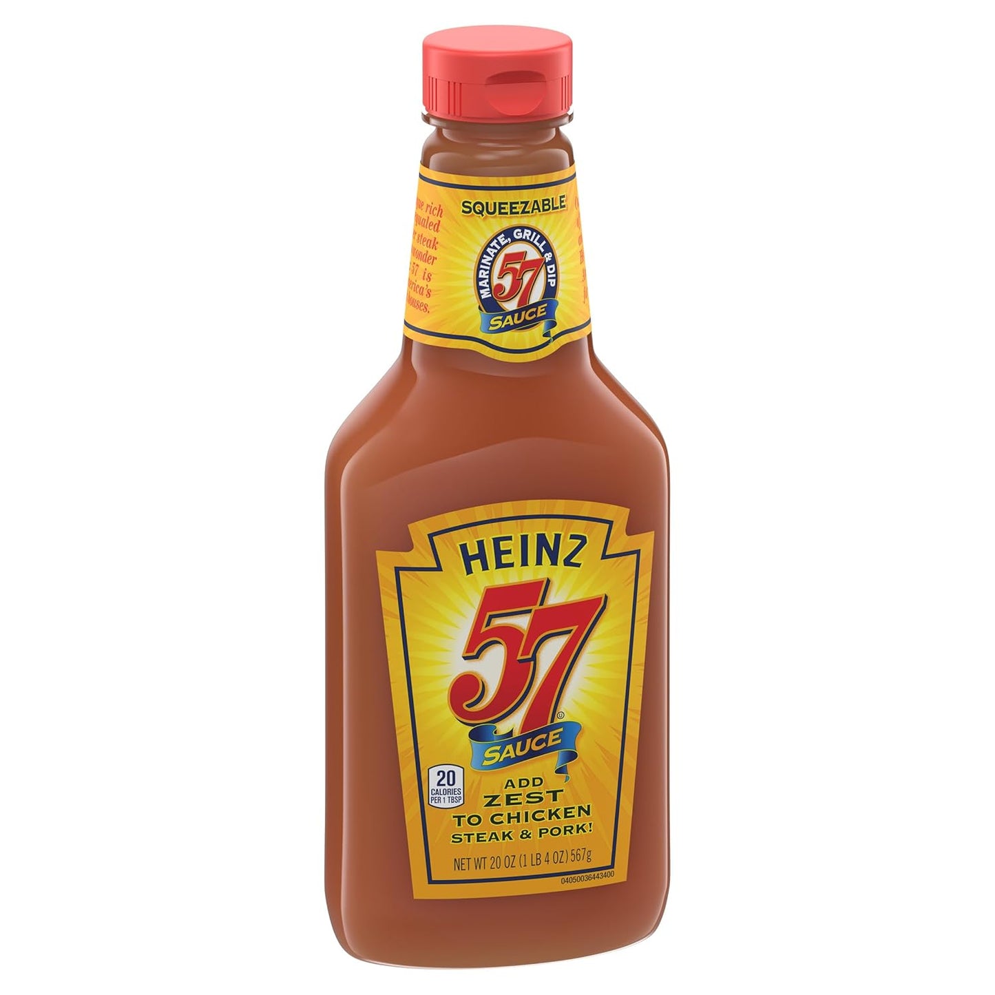 Heinz 57 Original Sauce for Calorie-Conscious Meal Prep, 20 oz Bottle at Only 20 Calories per Serving