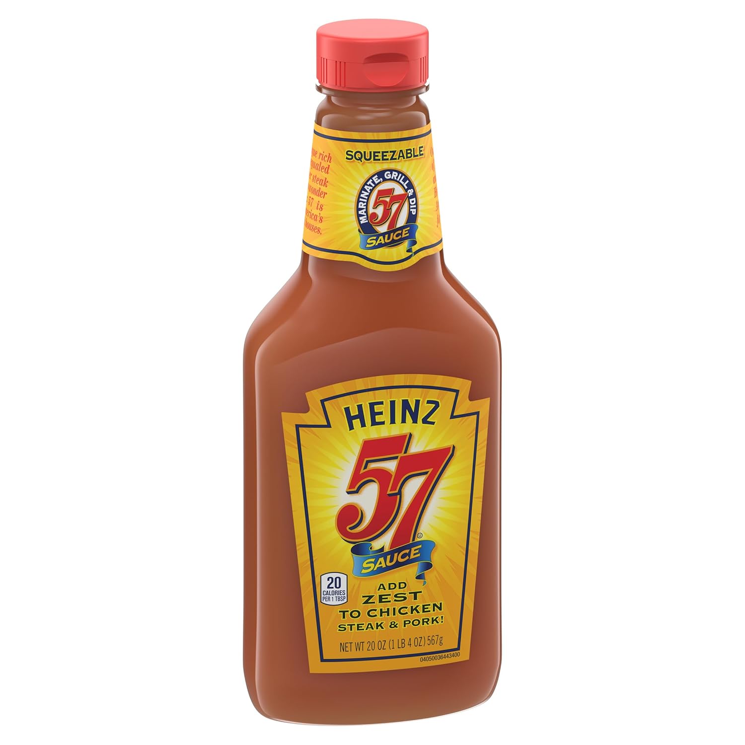 Heinz 57 Original Sauce for Calorie-Conscious Meal Prep, 20 oz Bottle at Only 20 Calories per Serving