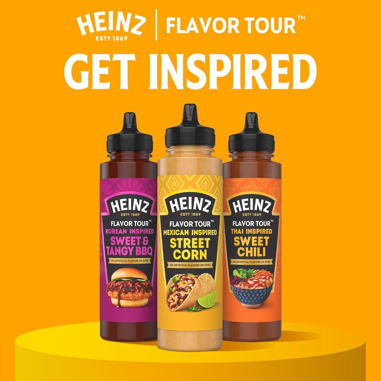 Heinz Flavor Tour Mexican Inspired Street Corn Sauce, 10 fl oz – Clean-Label Condiment for Health-Conscious Family Meals
