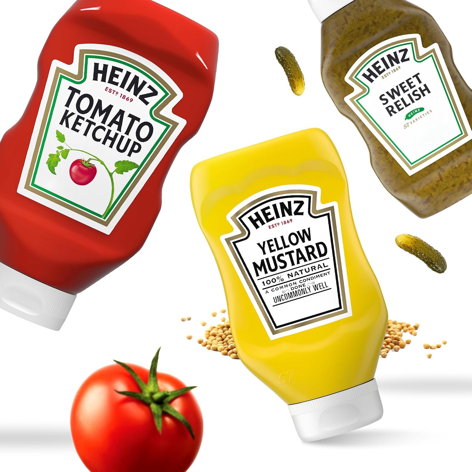Heinz Grill Pack – Housewarming Gift Bundle of Ketchup, Sweet Relish and Yellow Mustard for New Homeowners