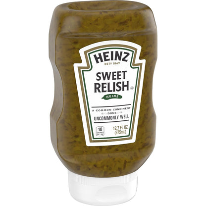 Heinz Sweet Relish 12.7 fl oz – Portable Condiment for Patio Grilling and Camping Meals