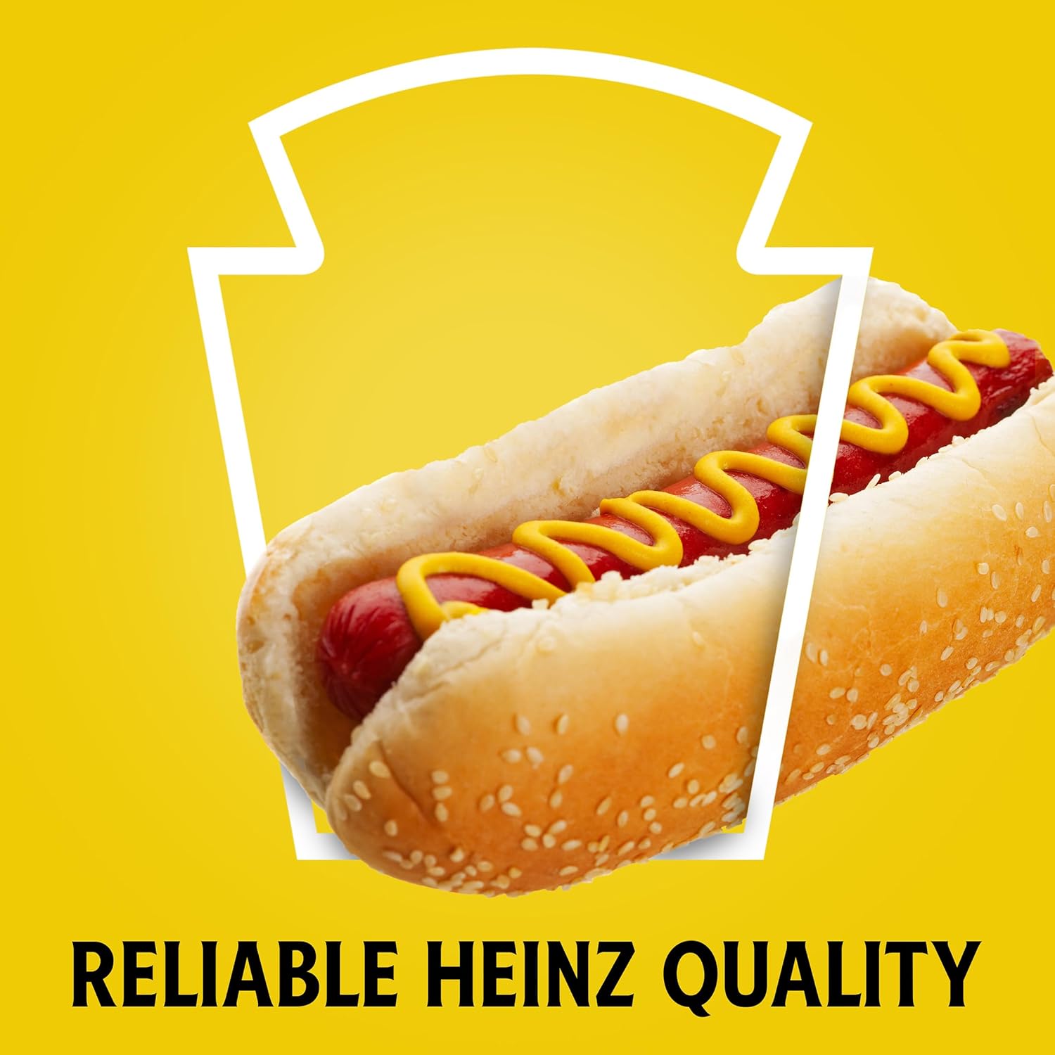 Heinz Yellow Mustard, 8 oz Easy-Squeeze Bottle – Kid-Friendly Condiment for Lunchboxes, Pretzels, and Family Sandwiches