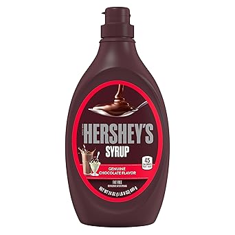 HERSHEY'S Chocolate Syrup 24 oz – Portable Squeezable Topping for Picnics and Patio Desserts