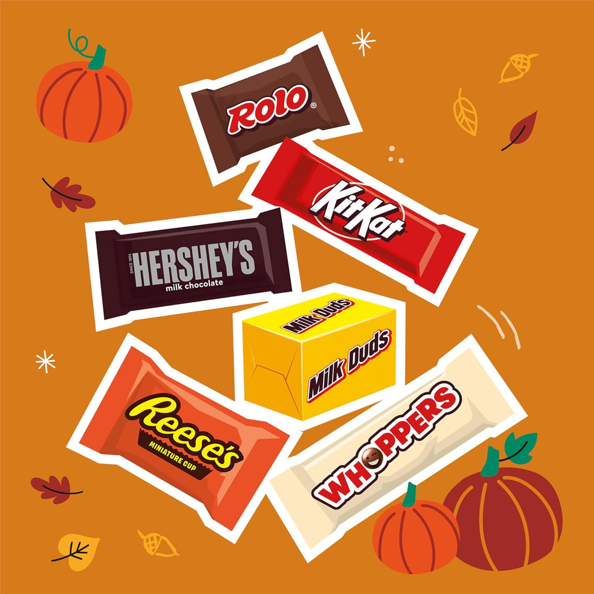 Hershey's Halloween Candy Assortment, 275 Individually Wrapped Pieces – Stylish Treat Display for Entryway Console Tables and Front Porch Vignettes