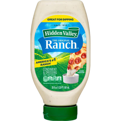 Hidden Valley Easy Squeeze Ranch – Gluten Free Keto Friendly Dressing for Clean Eating Plans, 20 Ounce