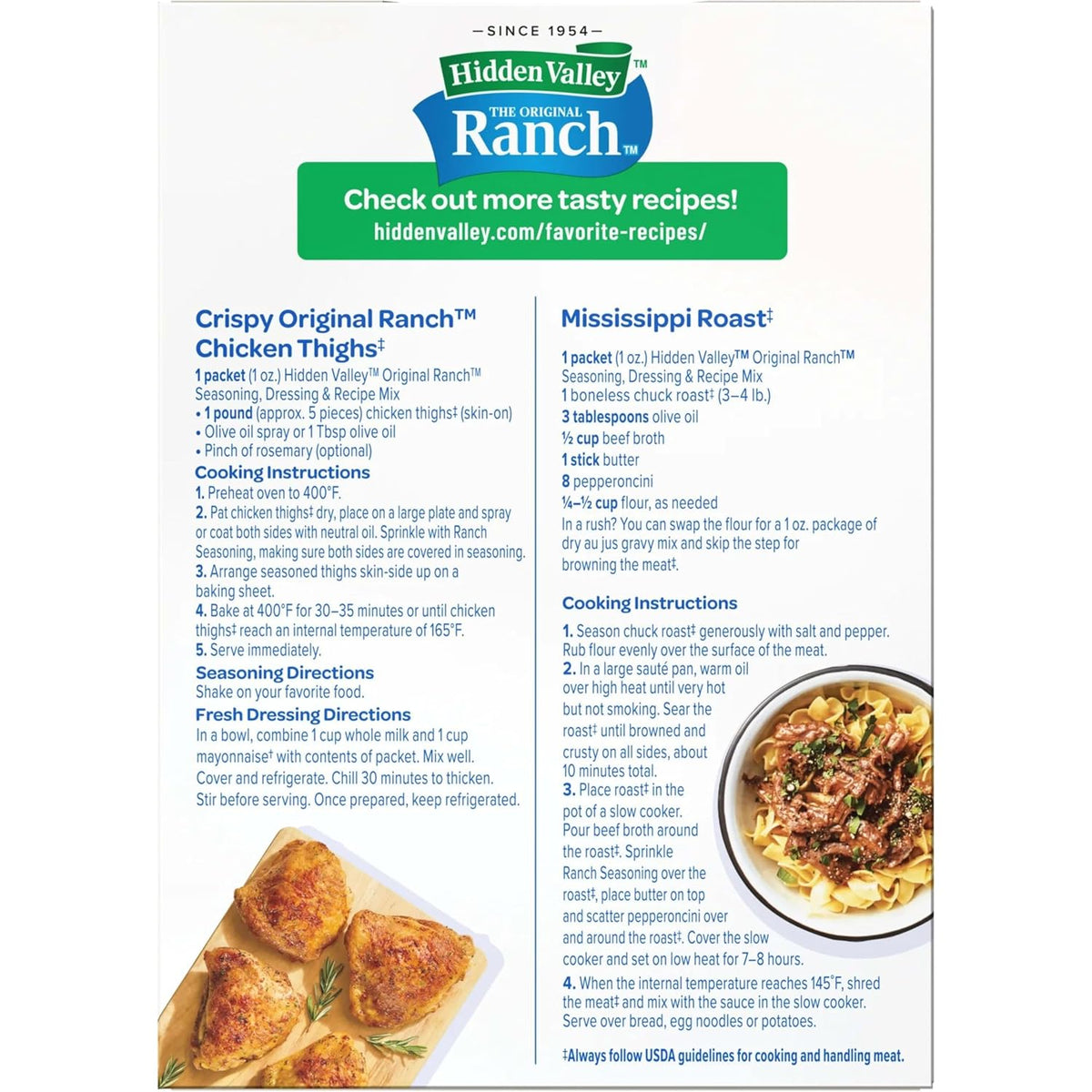 Hidden Valley Original Ranch Seasoning Mix – Single Pantry Staple Replaces Dressing, Dip, Rub, and Sprinkle Bottles