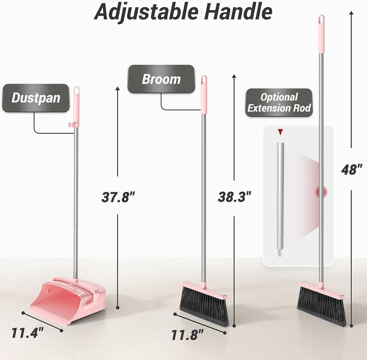 high-density flagged bristles designed for pet hair and fine dust pickup