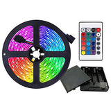 BrightUmi Battery Powered LED Strip Lights – Portable Camping & Patio Accent Lighting, 3M RGB Cuttable