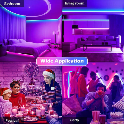 HiLighting 300FT RGB LED Strip Lights – Cuttable Color Changing Mood Lighting for Bedroom, Living Room and Studio Apartment Aesthetic