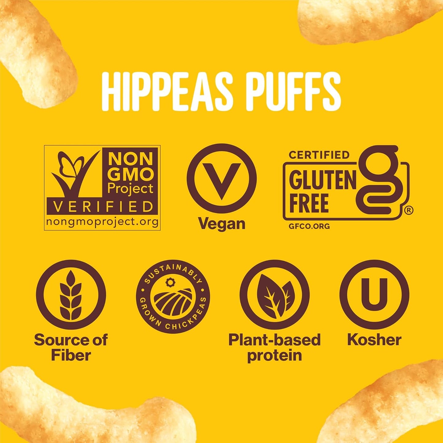 Hippeas Chickpea Puffs – Allergen-Friendly Lunchbox Snack for School and Playdates, Vegan White Cheddar