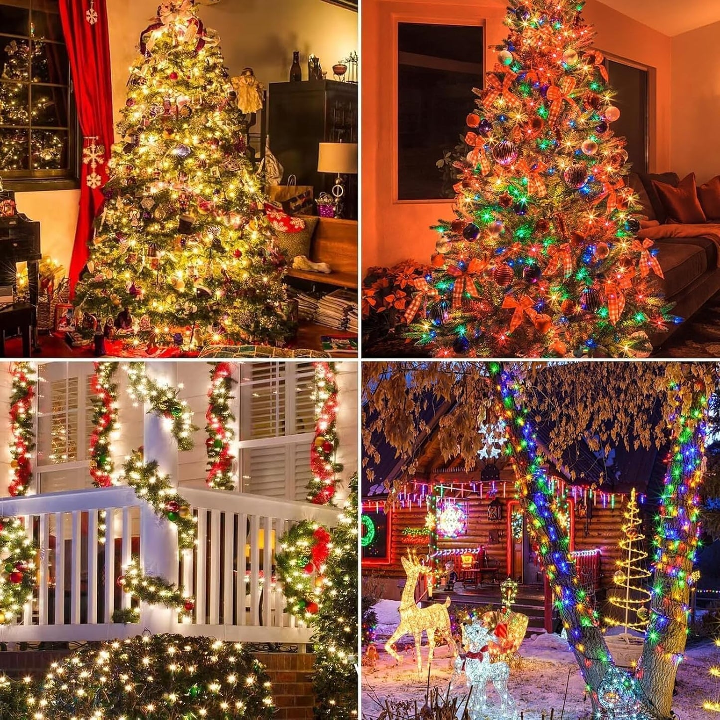 Holiday Bright LED String Lights – 108ft Patio and Backyard Christmas Decor, 300 LEDs End-to-End Connectable