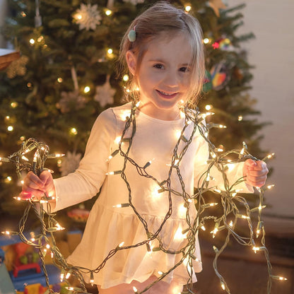 Holiday Classic 150-Bulb Incandescent String Lights for Christmas Tree and Cozy Living Room Ambiance, Warm White