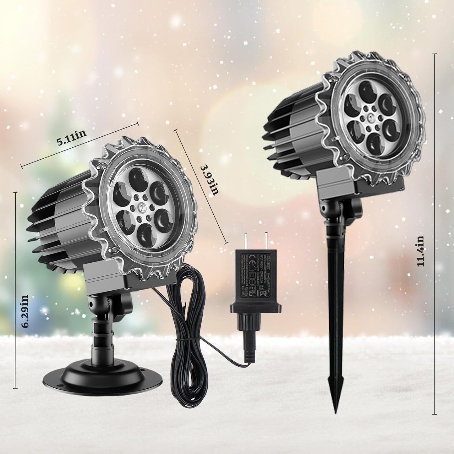 Holiday Wonderland Projector Lights – Cozy Living Room Snowfall Ambiance for Indoor Christmas Aesthetic
