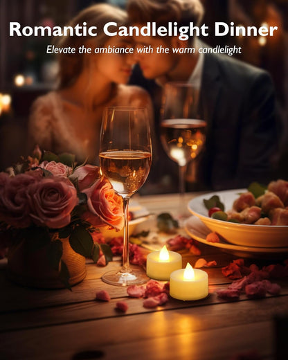 Homemory Flameless LED Tea Lights with Remote & Timer – Smoke-Free Candle Alternative for Safer Living Room and Bedroom Use