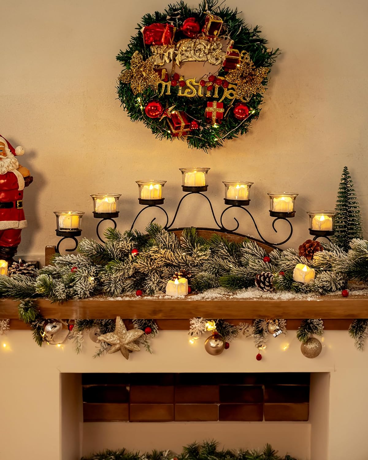 Homemory Melted-Edge LED Tea Lights – Cozy Living Room Ambiance Accent with Warm-White Flickering Glow