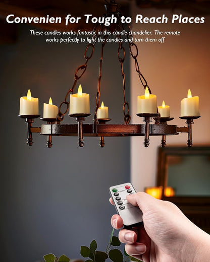 Homemory Rechargeable Flameless Votive Candles for Living Room Shelves, Cozy Ambiance Lighting for Centerpieces and Mantels