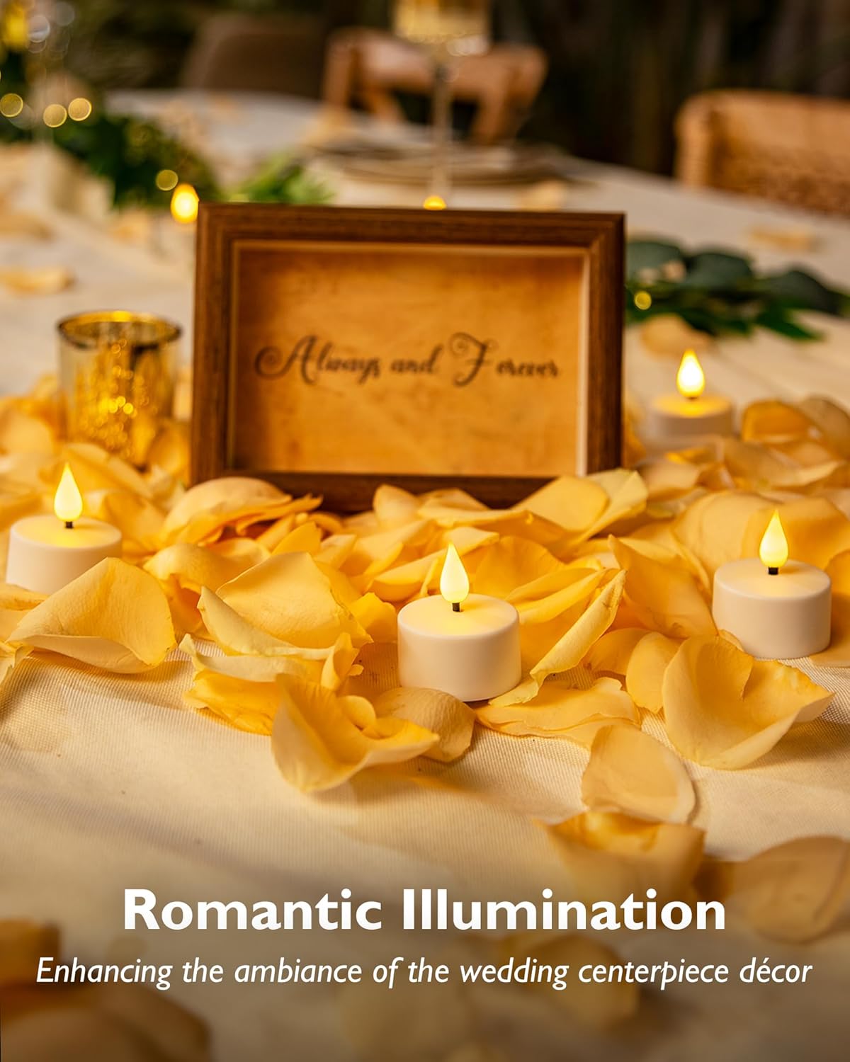 Homemory Rechargeable Tea Lights — Cozy Living Room Centerpiece Glow with Realistic 3D Flicker