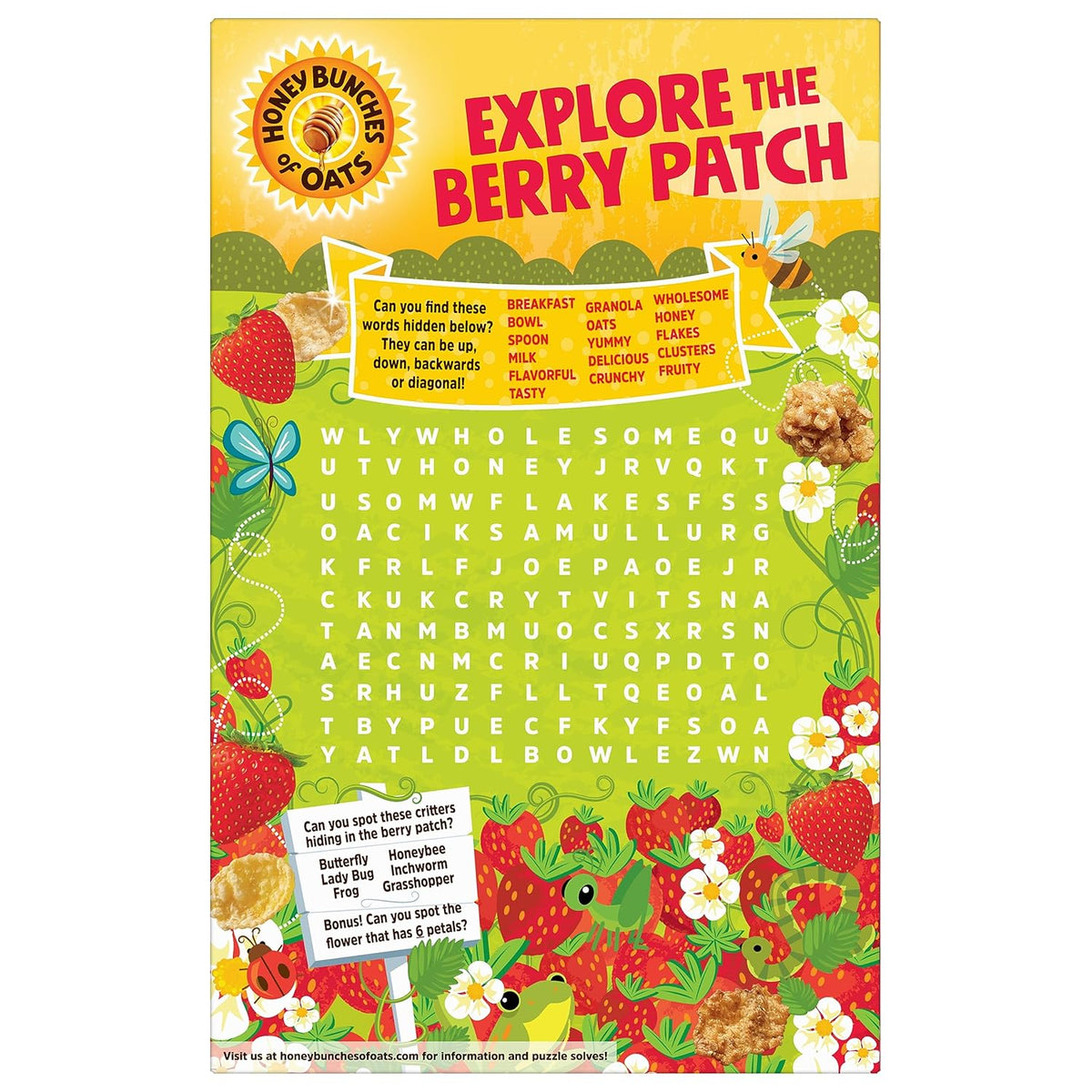 Honey Bunches of Oats with Strawberries Breakfast Cereal – Shelf-Stable Whole Grain Cereal for the Office Breakroom and Pre-Meeting Breakfast