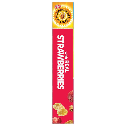Honey Bunches of Oats with Strawberries Breakfast Cereal – Shelf-Stable Whole Grain Cereal for the Office Breakroom and Pre-Meeting Breakfast