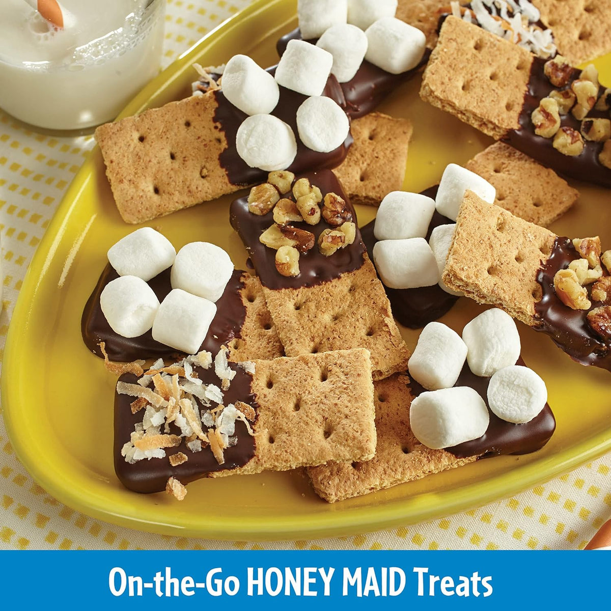 HONEY MAID Fresh Stacks Graham Crackers – Individually Wrapped Graham Squares for Picnics, Campfires, and Outdoor Treats
