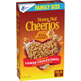Honey Nut Cheerios, Quick On-the-Go Breakfast Cereal for Busy Workdays at the Office, 10.8 oz