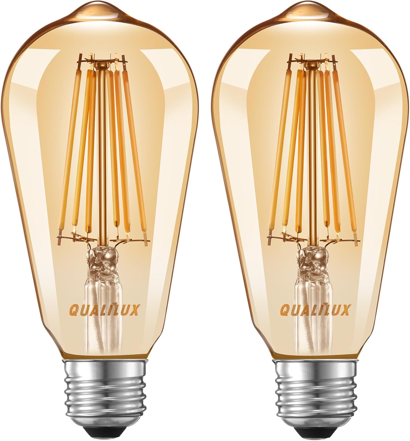 HQ-H027 Dusk to Dawn LED Filament Bulb for Patio String Lights and Camping Lanterns, Vintage ST19 Edison Style