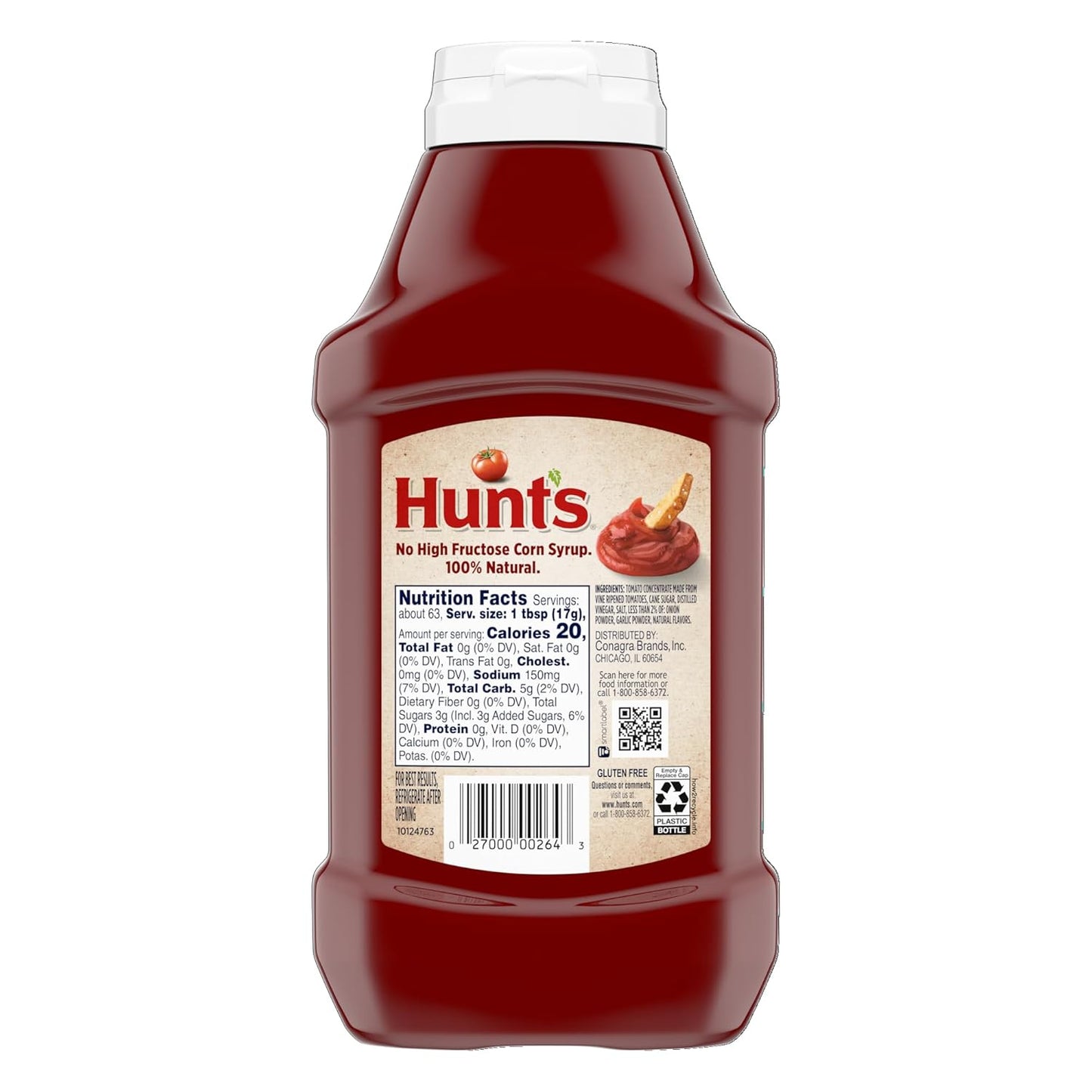 Hunt's All Natural Tomato Ketchup – Bulk Condiment for Backyard BBQs and Picnic Tables