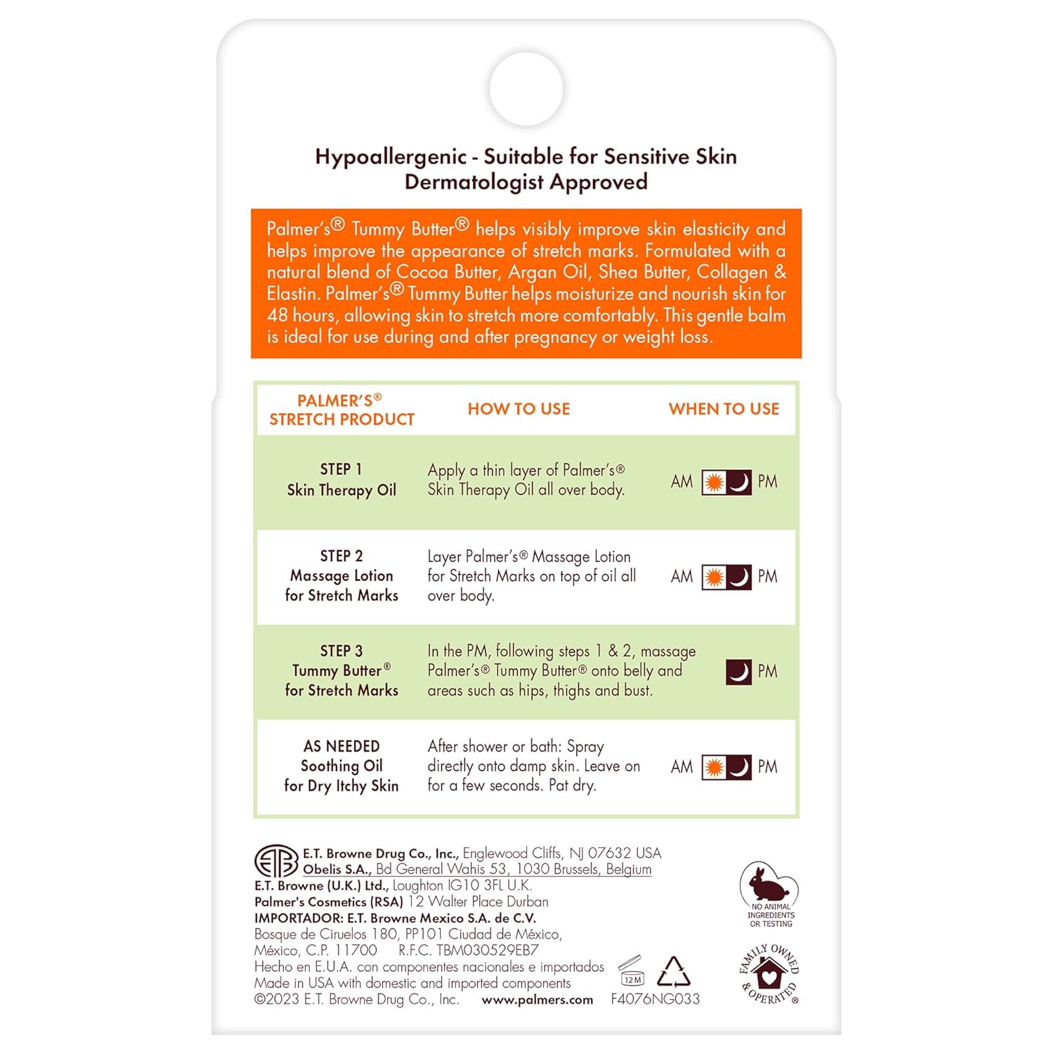 hypoallergenic formulation suitable for sensitive skin