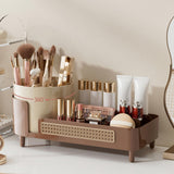 Booklov Rotating Makeup Organizer – Less-Is-More Skincare and Lipstick Tray, Clean Lines for a Clutter-Free Counter