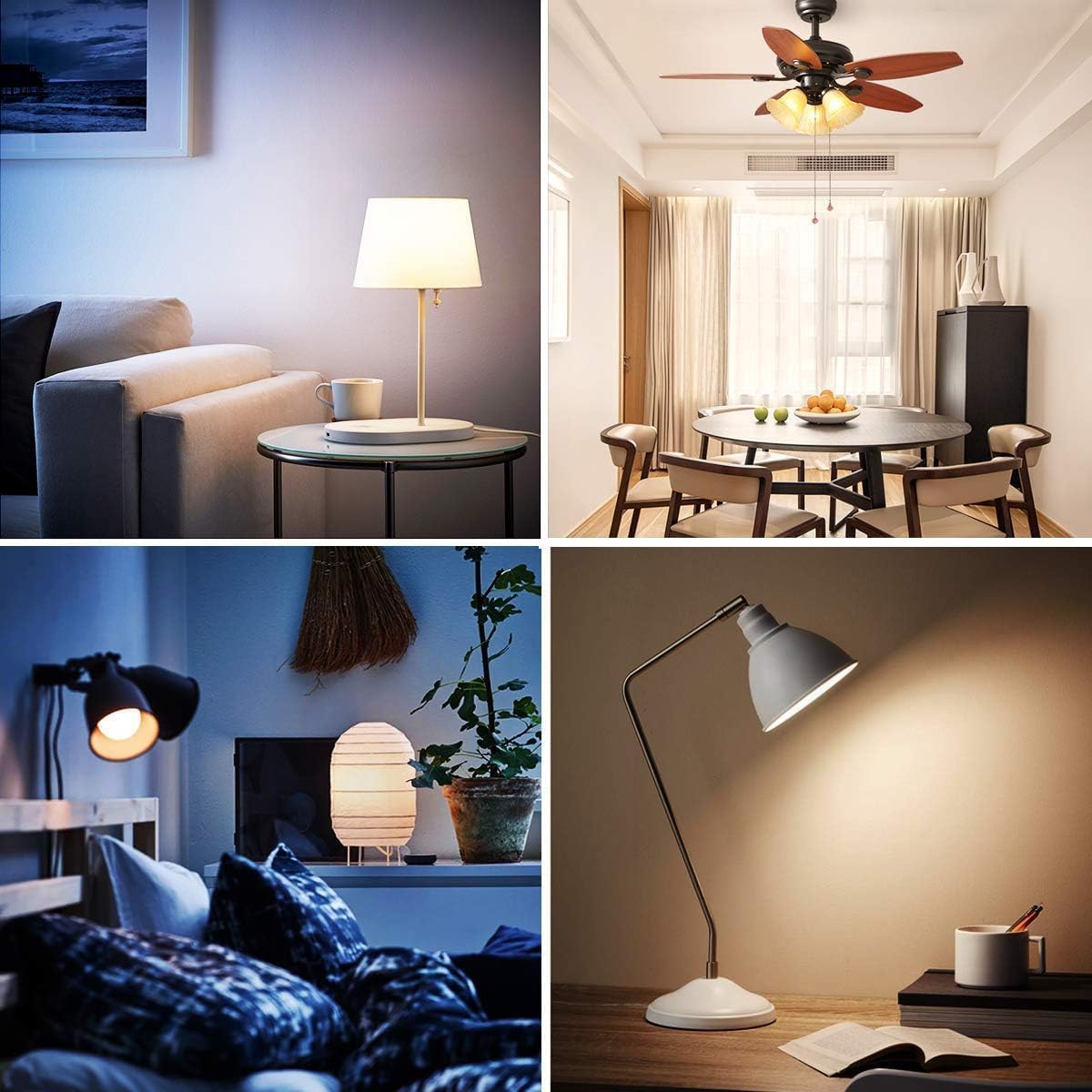 ILC RGB Color Changing LED Bulbs for Living Room Ambiance, 12 Colors Dimmable Mood Light with Remote