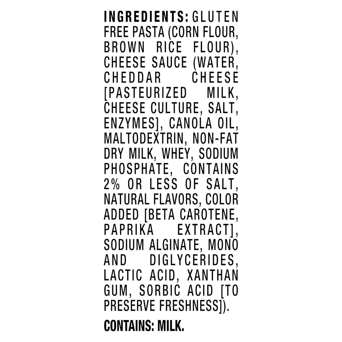 included creamy cheese sauce packet mixed post-drain
