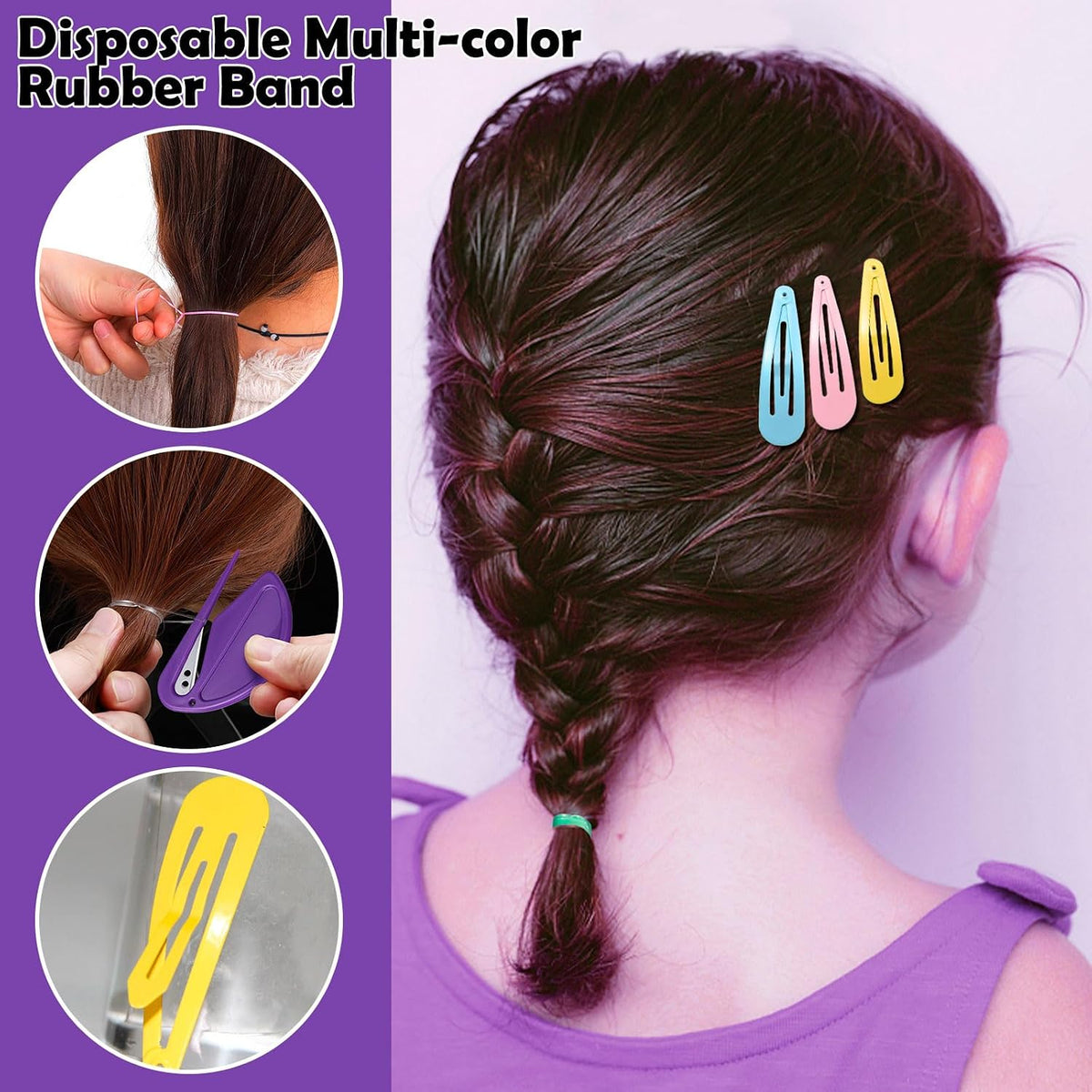 included rubber band cutter tool for quick, painless removal of the small bands