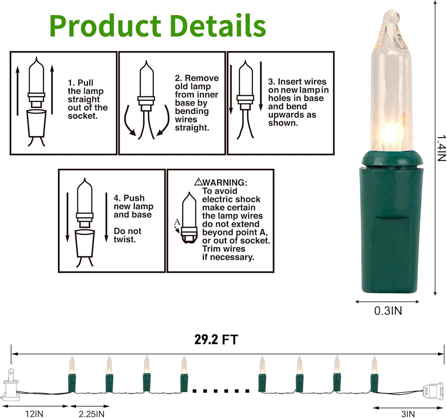 includes extra replacement bulbs and spare fuses for long-term maintenance